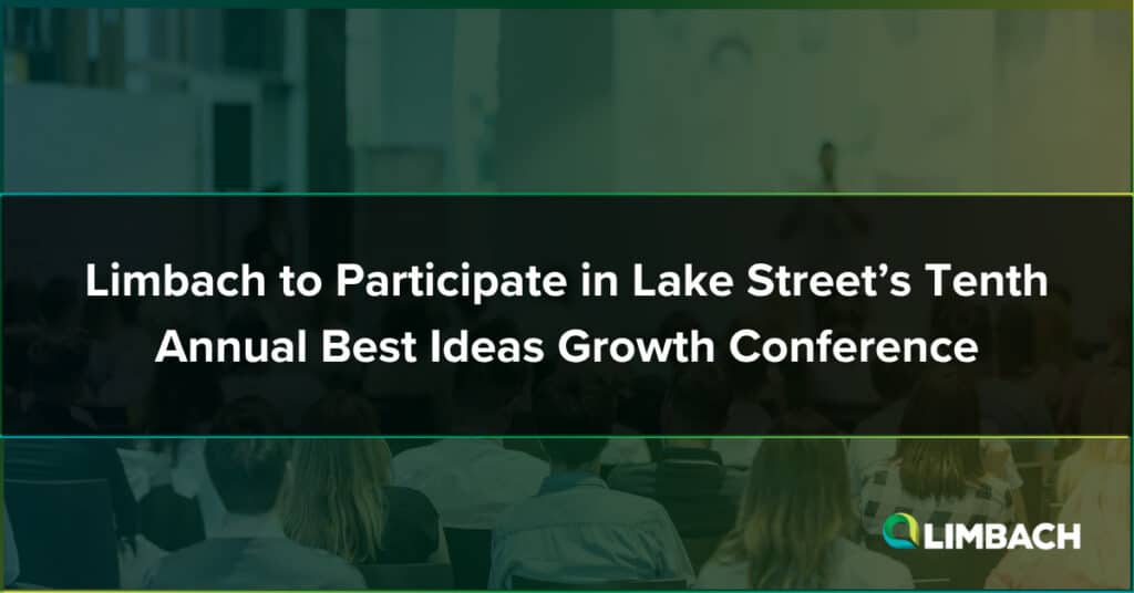 Title Card stating: Limbach to Participate in Lake Street’s Tenth Annual Best Ideas Growth Conference